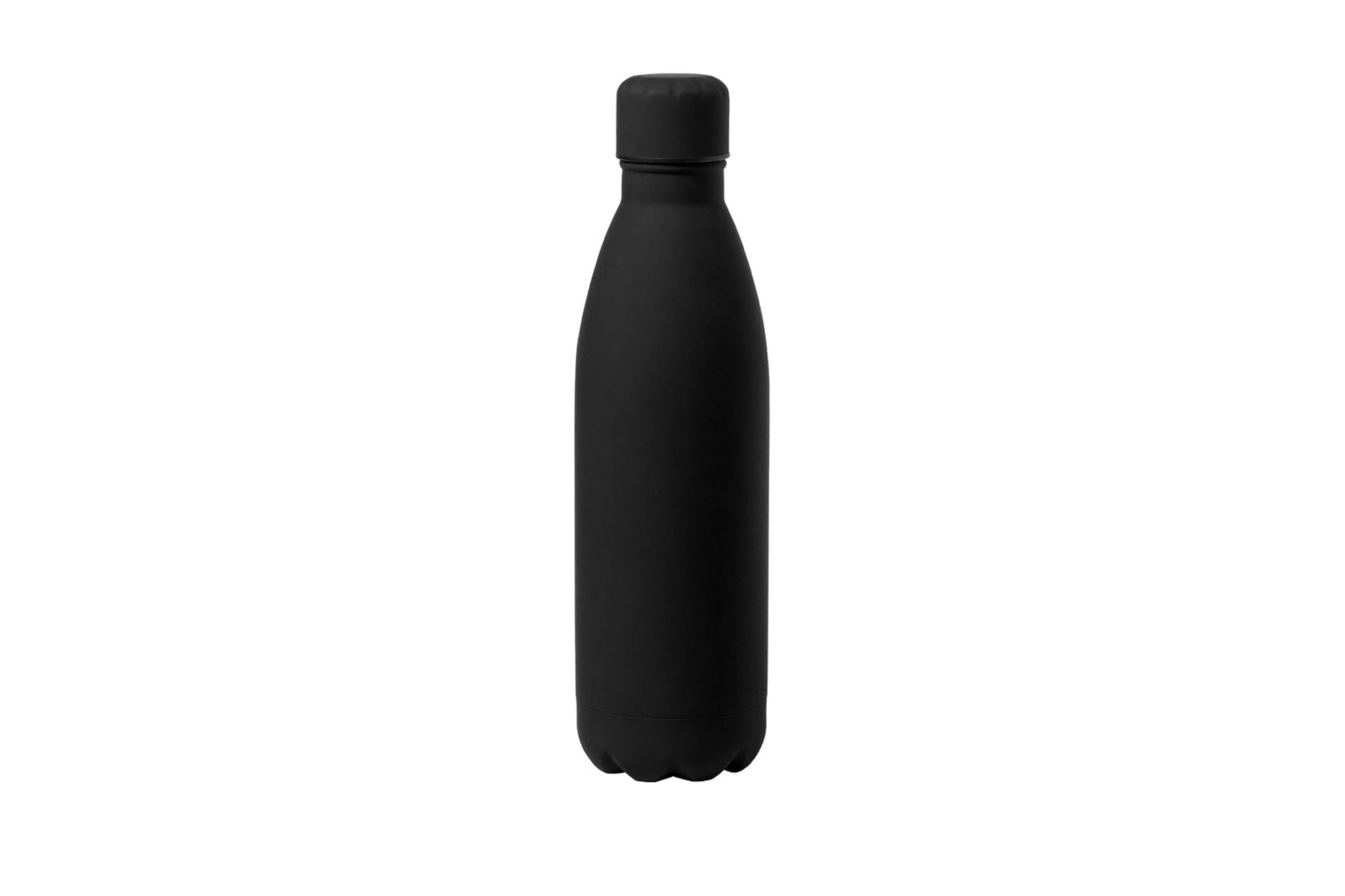 Metalen drinkfles, onbreekbare waterfles, aluminium drinkfles, hydratatiefles, fles van RVS, roesvrijstalen watercontainer met water quotes, kleur zwart.