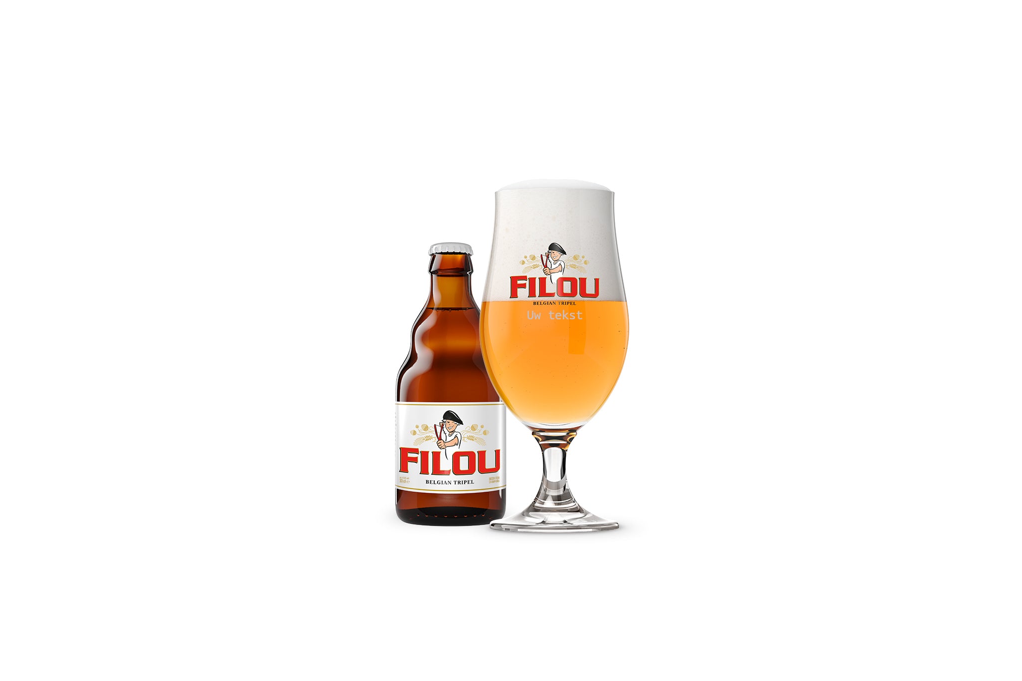 Gepersonaliseerd Filou bierglas met naam gravure