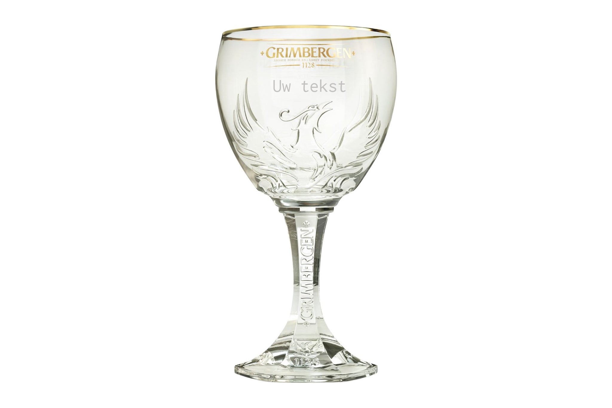 Gepersonaliseerd Grimbergen bierglas, gravure met naam