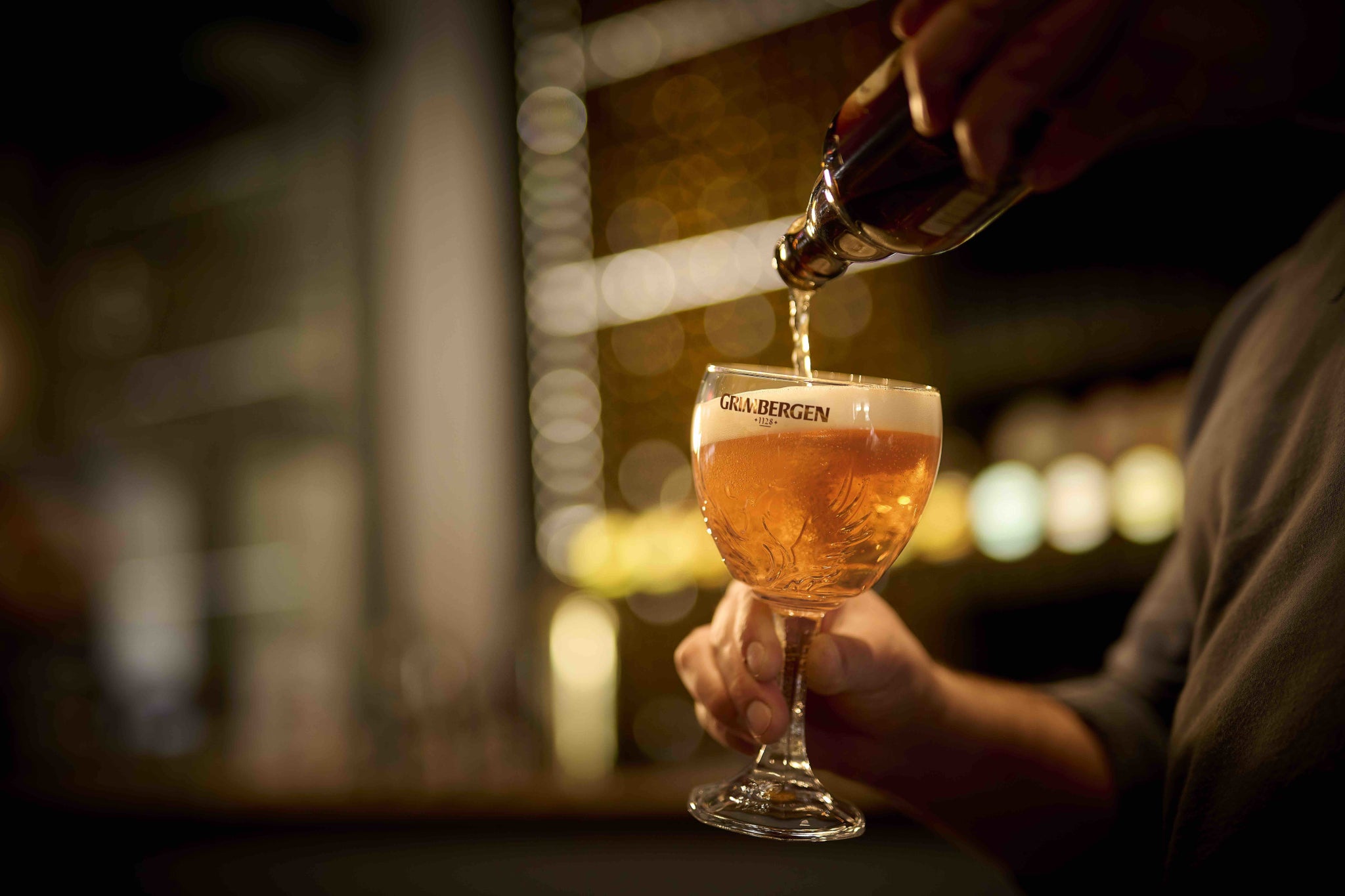 Gepersonaliseerd Grimbergen bierglas, gravure met naam