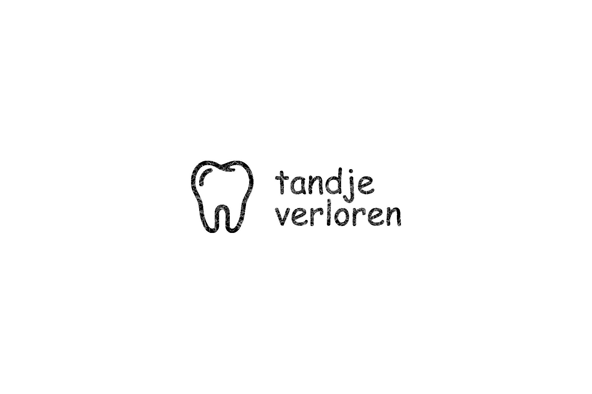 Houten leerkracht stempel met tekst 'tandje verloren'