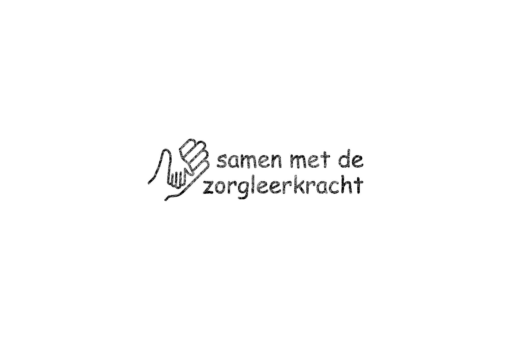 Houten leerkracht stempel met tekst 'samen met de zorgleerkracht'