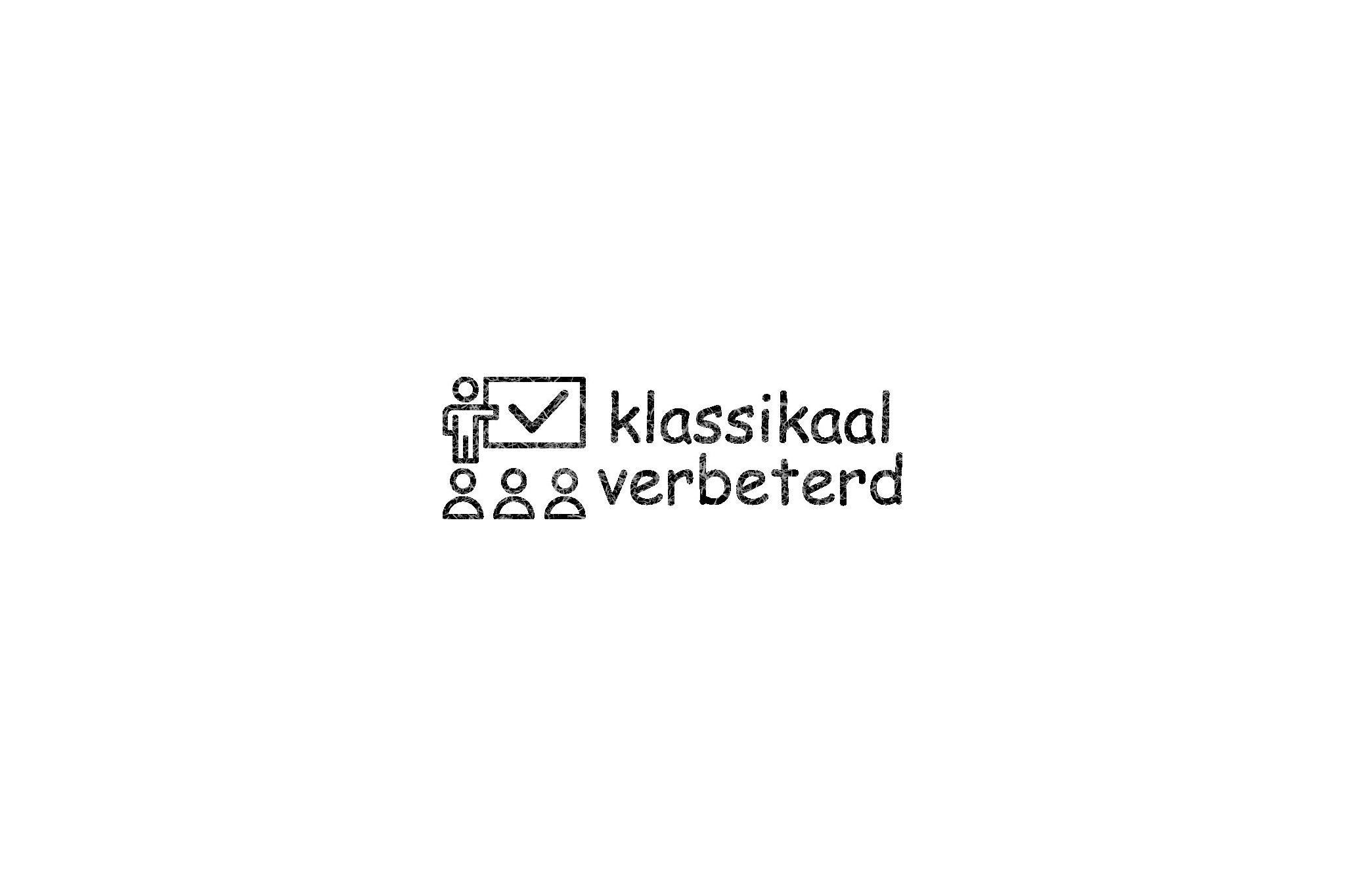 Houten leerkracht stempel met tekst 'klassikaal verbeterd'