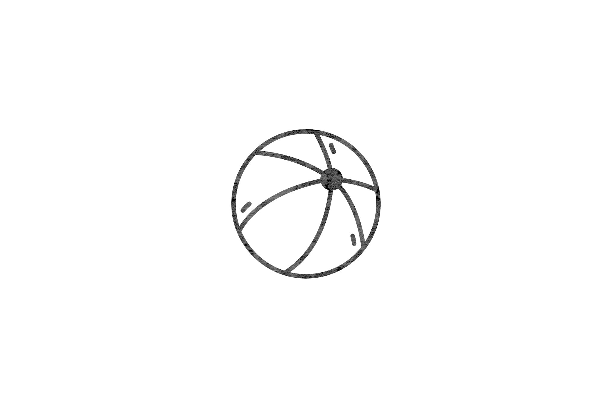 Houten ecologische symbool stempel met symbool van een bal