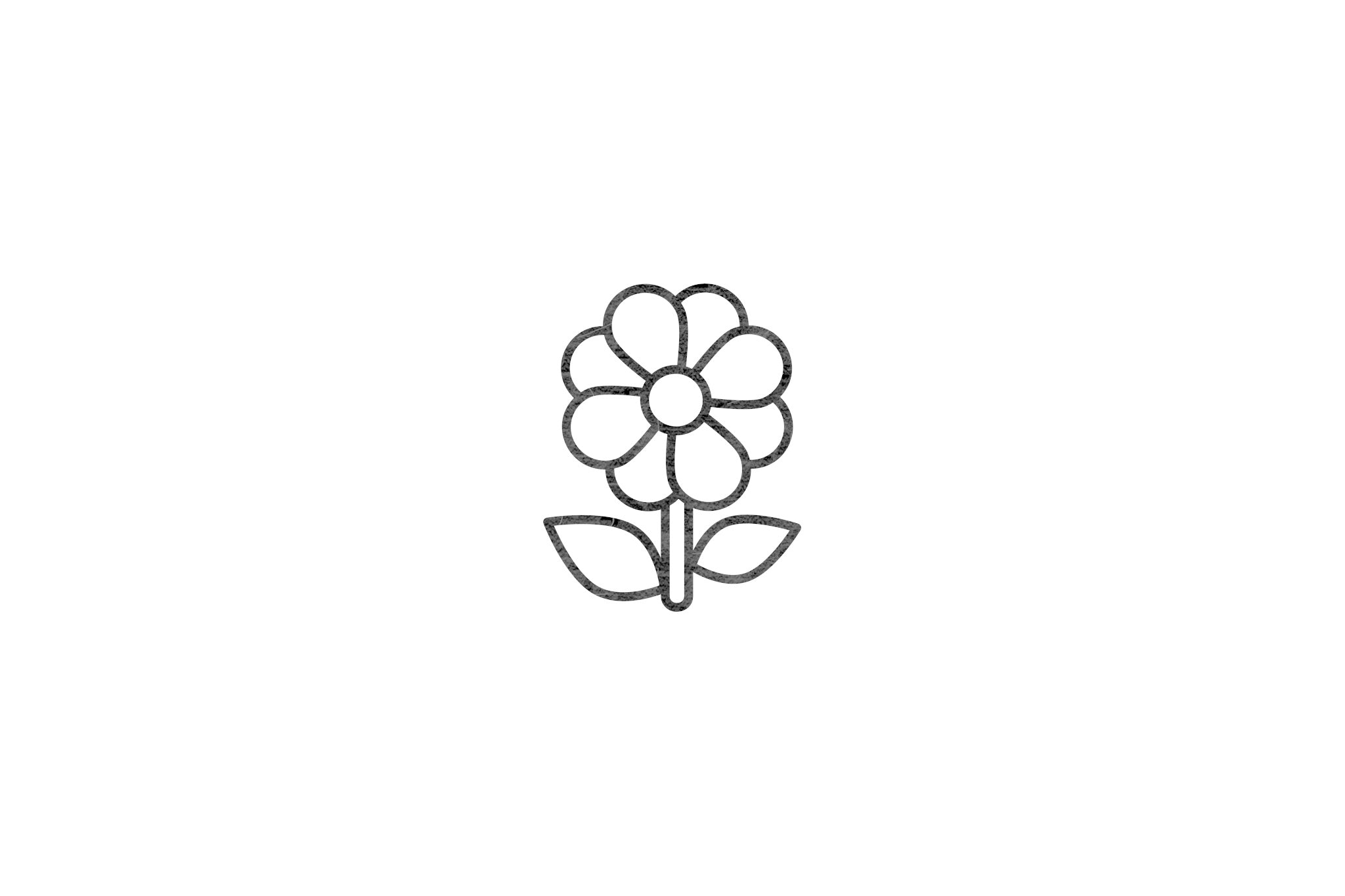 Houten ecologische symbool stempel met symbool van een bloem