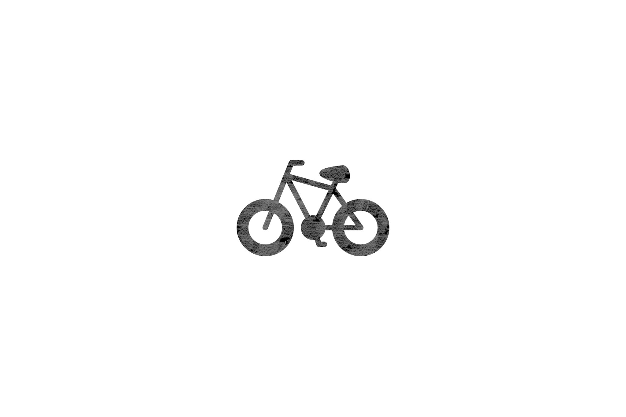 Houten ecologische symbool stempel met symbool van een fiets