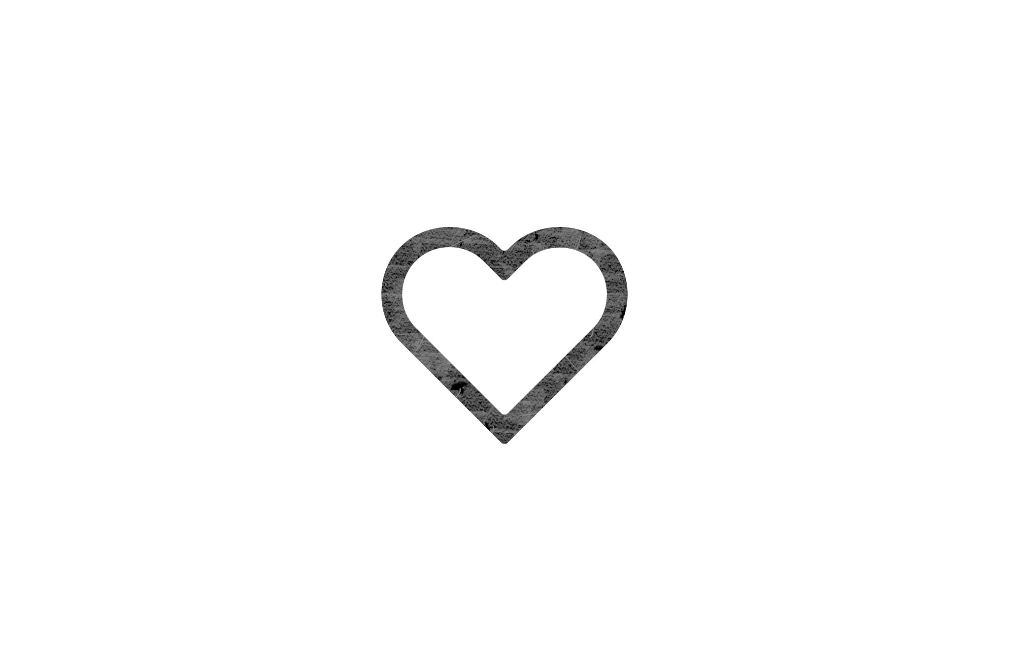 Houten ecologische symbool stempel met symbool van een hartje