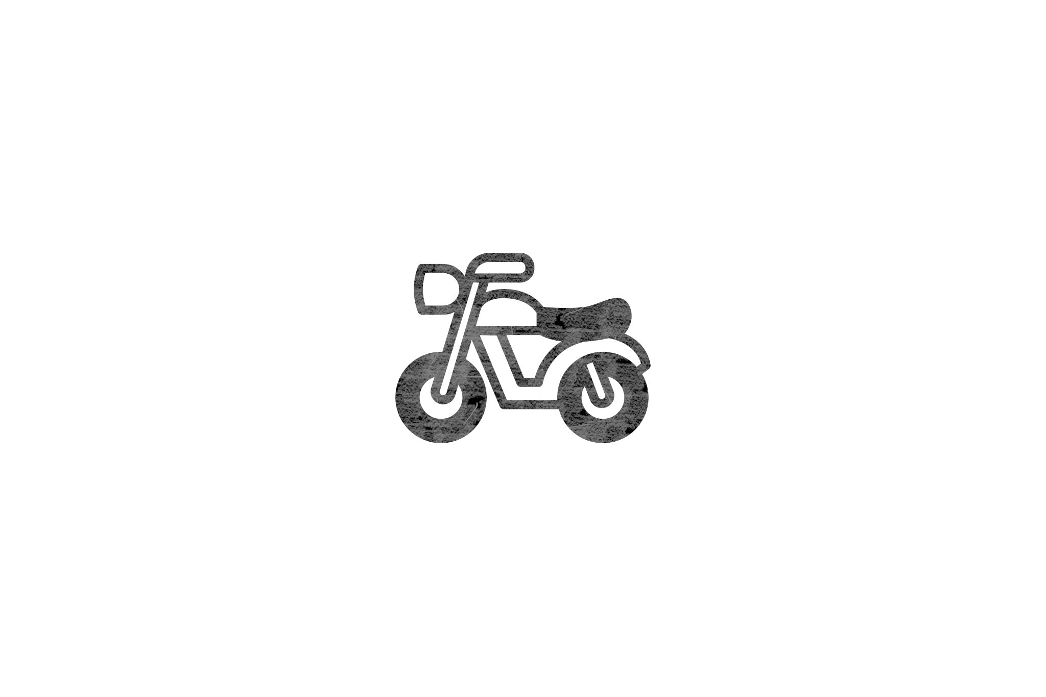 Houten ecologische symbool stempel met symbool van een motorfiets