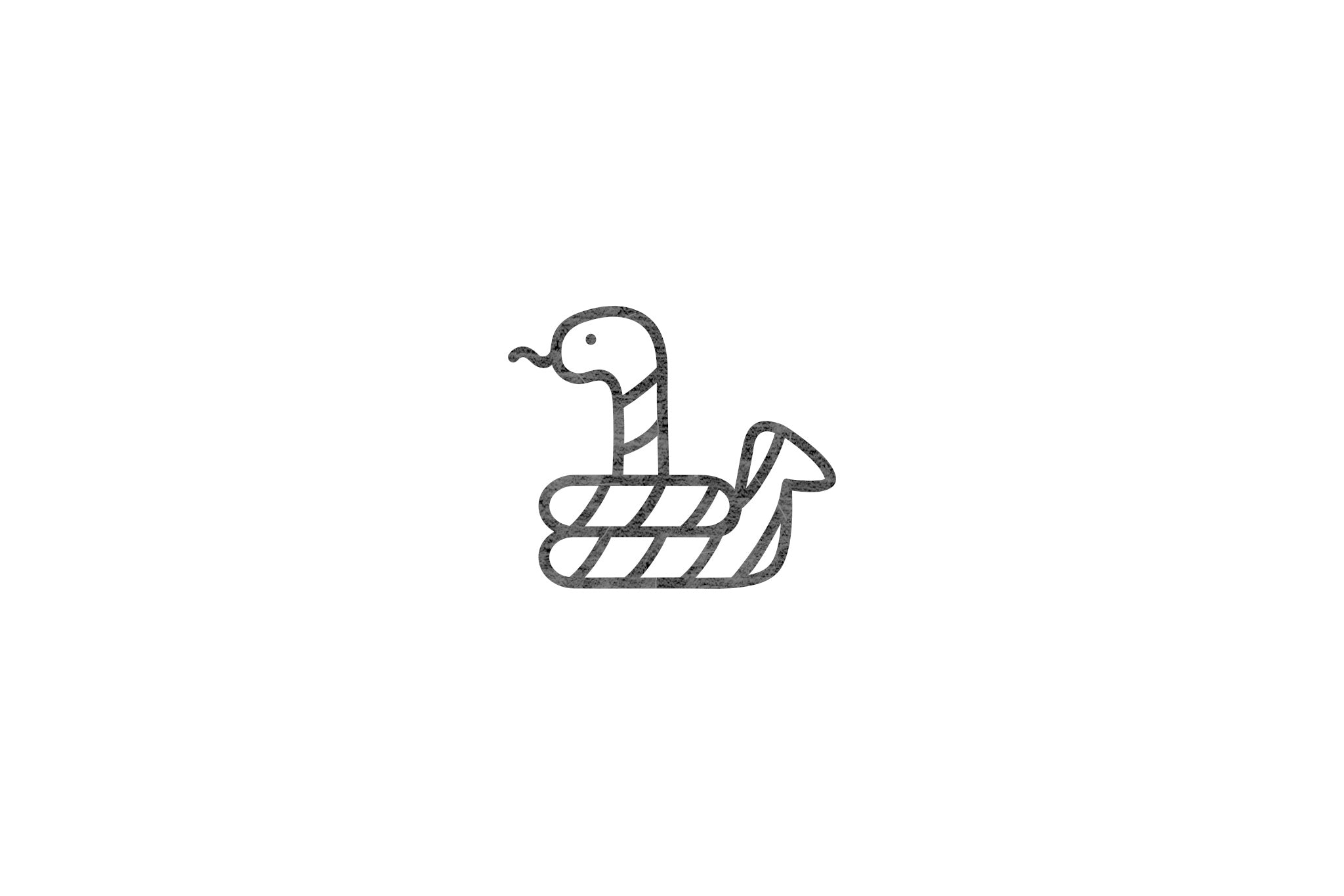 Houten ecologische symbool stempel met symbool van een slang